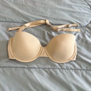 Self Expressions by Maidenform Nude Convertible Strapless Bra 34D 5 Ways to Wear
